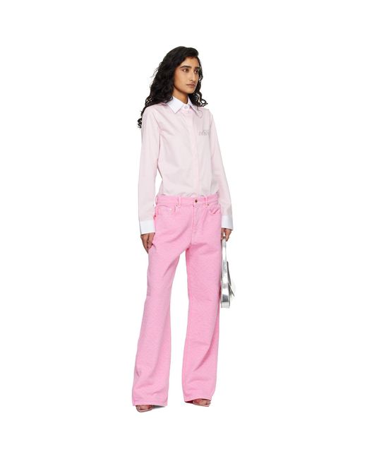 Casablanca Pink Monogram Jeans