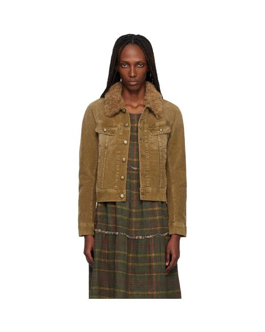 R13 Multicolor Khaki Skinny Trucker Jacket