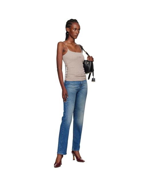 MM6 by Maison Margiela Blue Tapered Jeans