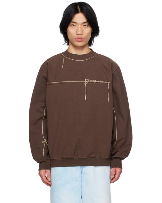 Jacquemus Brown Le Sweatshirt Fio Cotton Sweatshirt for men