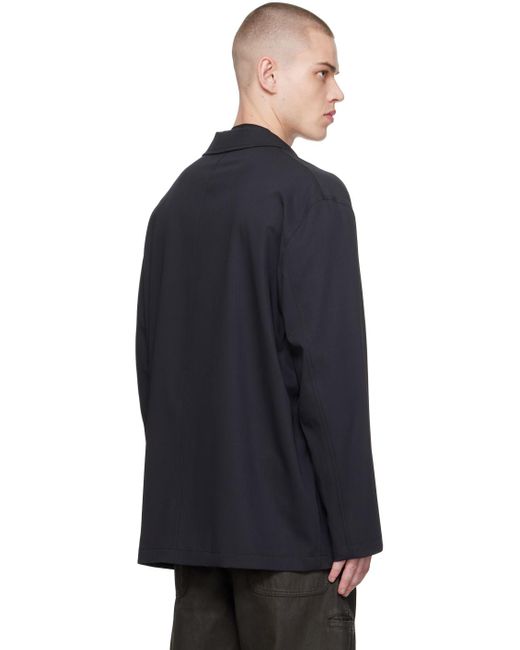 Lemaire Blue Double Breasted Blazer for men