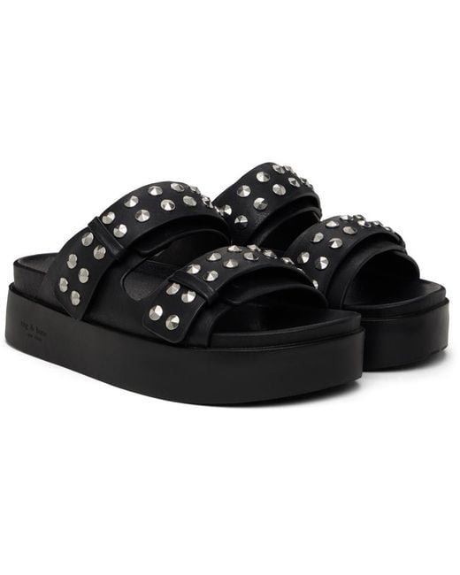 Sandales Geo Noires À Plateforme Et À Clous Rag & Bone en coloris Black