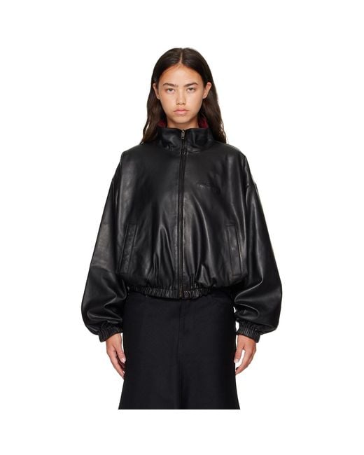 Balenciaga Black Tracksuit Reversible Lambskin Jacket