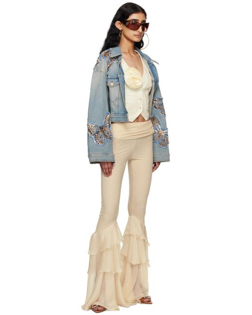 Blumarine Blue Appliqué Denim Jacket