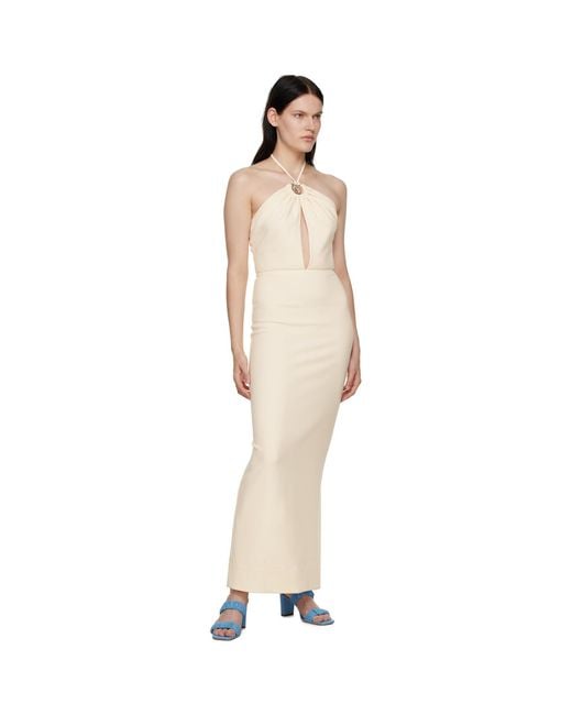 Staud Black Off-white Abigail Midi Dress