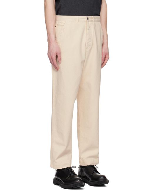 Officine Generale Natural Off-white Preston Denim Trousers for men