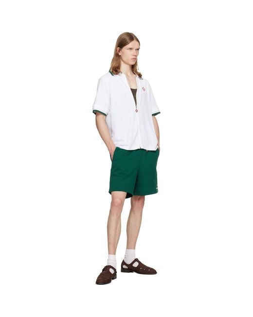 Casablanca Green Sport Type Sweat Shorts for men