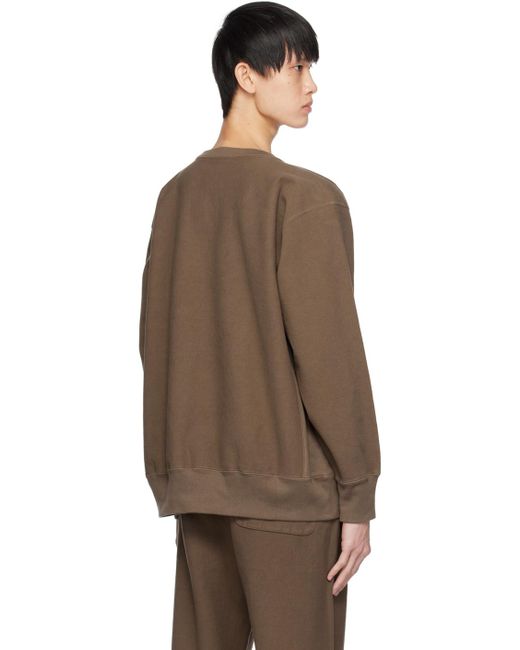 メンズ Auralee ブラウン Super Milled スウェットシャツ Brown