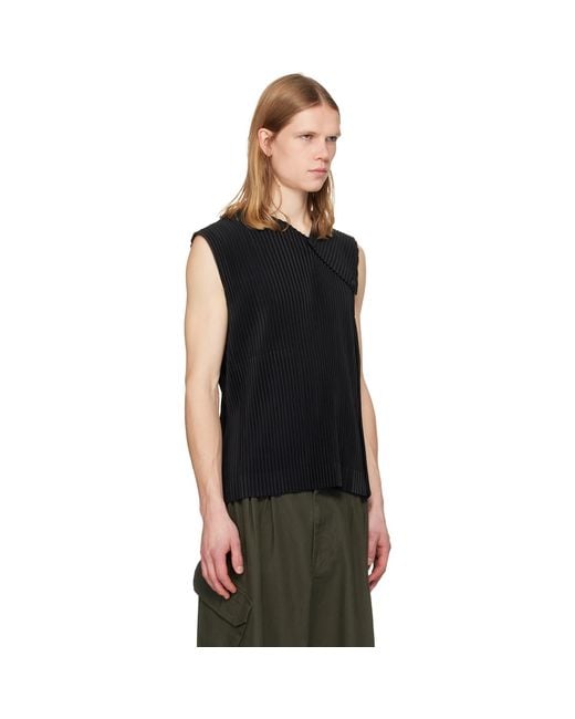 Homme Plissé Issey Miyake Black Stone Cloud Tank Top for men