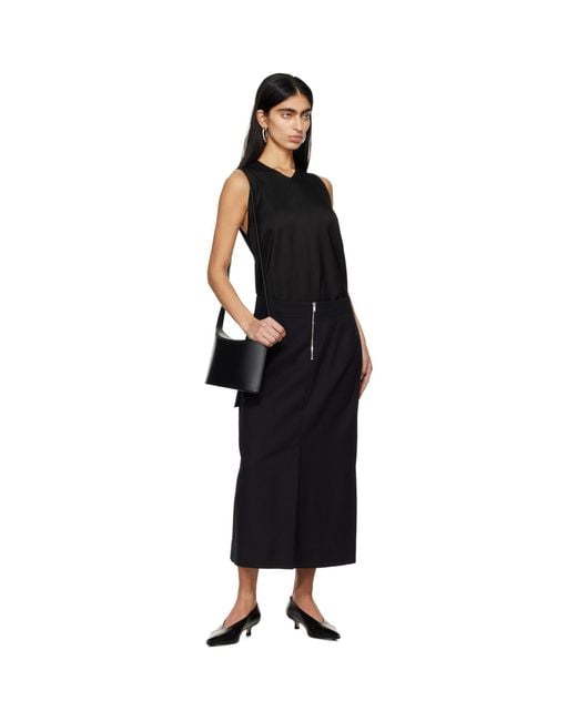 Studio Nicholson Black Tyrell Midi Skirt