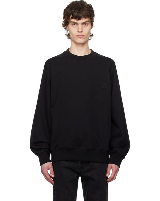 メンズ Wooyoungmi ブラック 3D Coral Back ロゴ スウェットシャツ Black