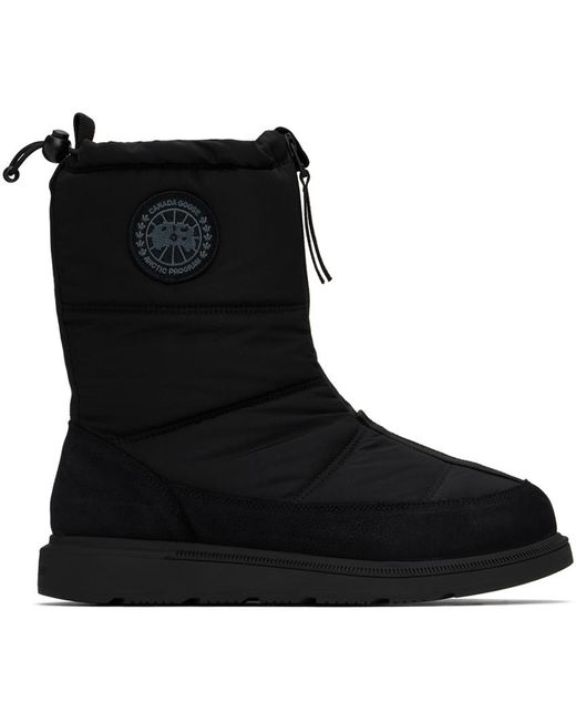 Canada Goose Black Crofton Fold-Down Puffer Boots for men