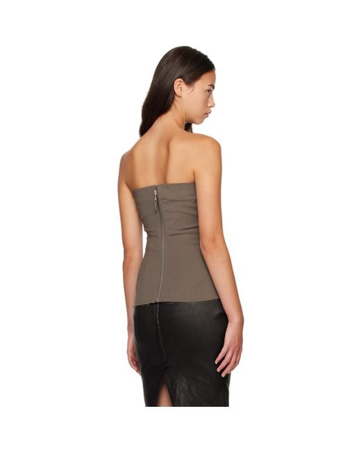 Rick Owens Black Tower Bustier Top