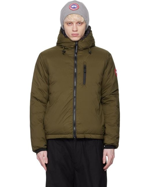 Canada Goose Green Khaki Lodge Down Jacket for men