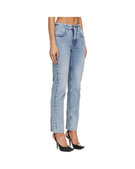 MM6 by Maison Margiela Blue Straight-Leg Jeans