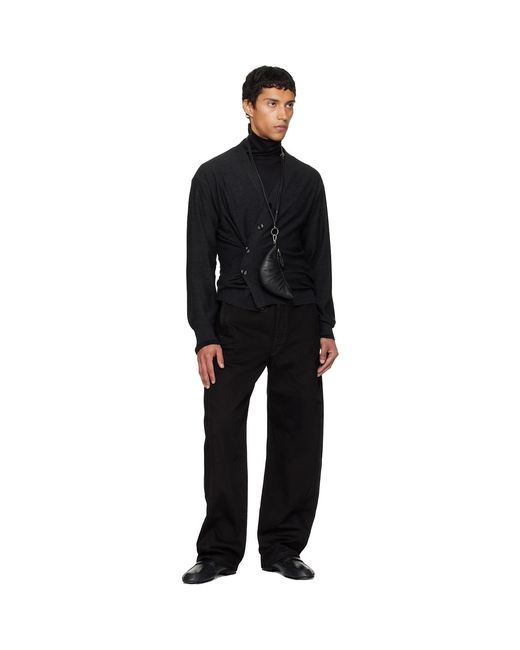 The Row Black Classic Loafers for men