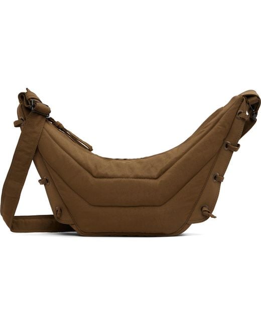 Lemaire Black Tan Small Soft Game Bag