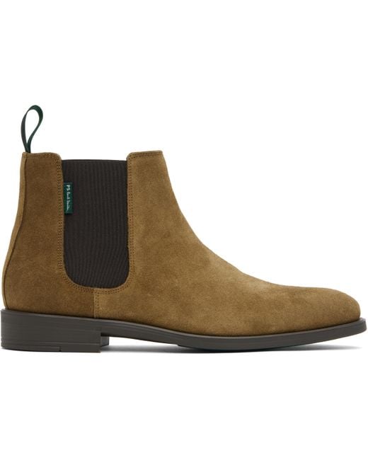 Paul Smith Black Tan Cedric Chelsea Boots for men