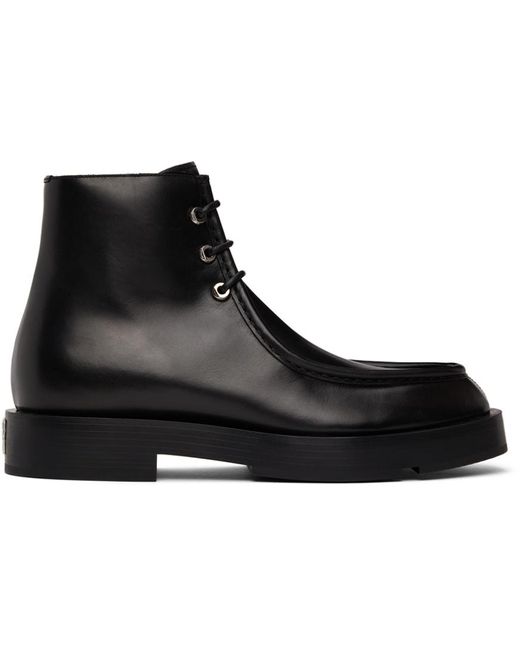 Givenchy Leather Squared Lace-up Boots in Black for Men - Lyst