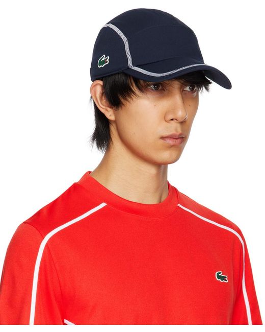Casquette de tennis bleu marine Lacoste pour homme en coloris Red