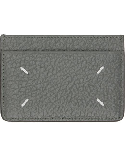 Maison Margiela Gray Slim 3 Cc Card Holder for men