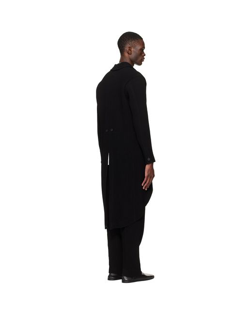 Homme Plissé Issey Miyake Black Tuxedo Pleats Coat for men