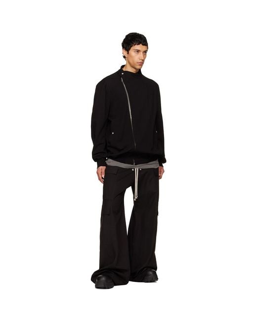 Rick Owens Black Temple Hollywood Flight Jacket for men