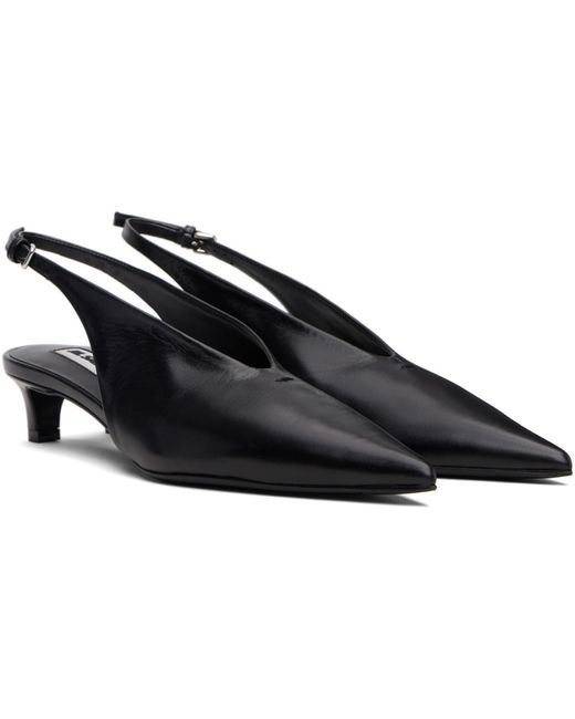 Jil Sander Black Slingback Heels
