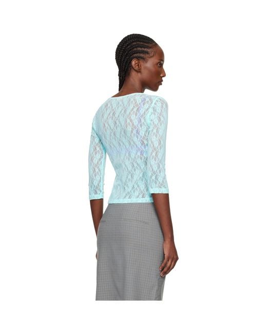 Fruity Booty Blue Lace Moss Wrap T-Shirt