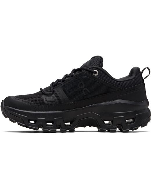 On Shoes Black Cloudrock Low Waterproof Sneakers