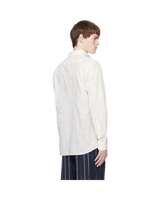 Vivienne Westwood White Off- 2 Button Krall Shirt for men