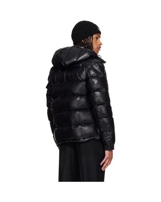 Moncler Black Maya Hooded Short Down Jacket for men