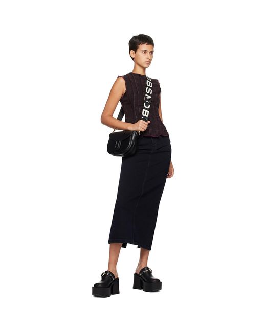 Marc Jacobs Black & White 'the Logo Webbing' Shoulder Strap