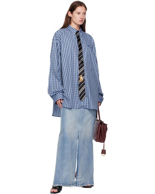 Vetements Tie Shirt in Blue | Lyst