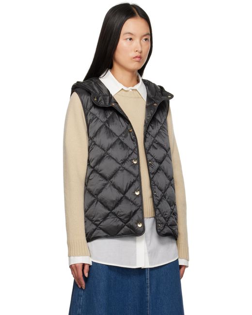 Max Mara Trefa ダウンベスト ブラック | Lyst