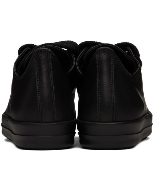 Rick Owens Black Jumbo Laced Low Sneakers for men
