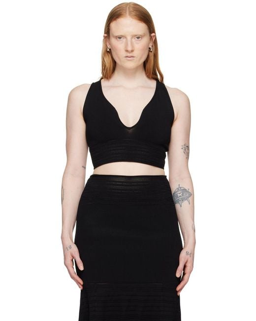 Camisole Noire À Col En V Modifié Victoria Beckham en coloris Black