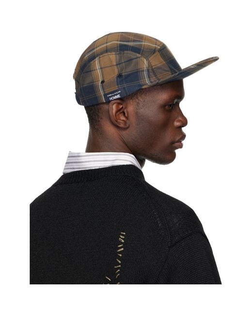 Comme des Garçons Black Khaki & Briefing Edition Check Cap for men