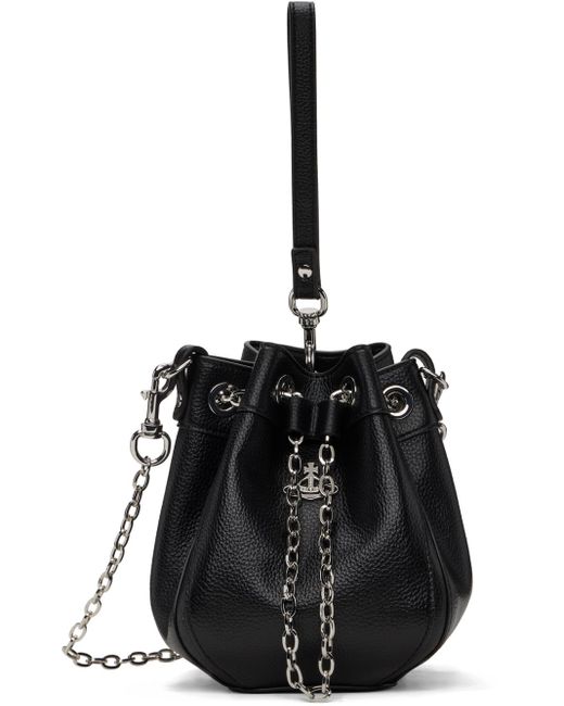 Vivienne Westwood Black Small Chrissy Bucket Bag for men