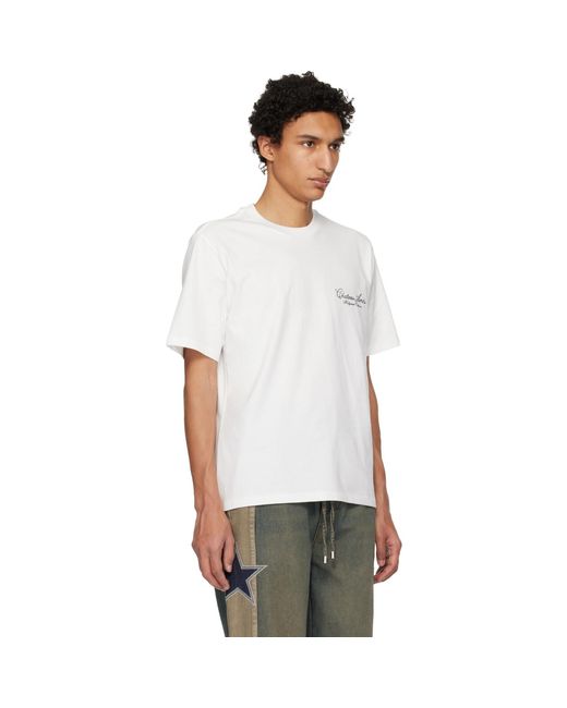 Amiri White 'Chateau' Script T-Shirt for men
