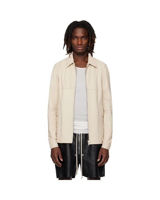 Rick Owens Black Temple Brad Leather Jacket for men