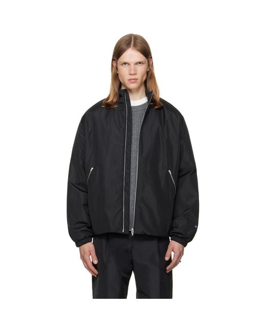 Jil Sander Black Taffeta Padded Blouson Jacket for men