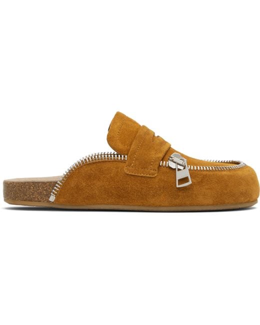 J.W. Anderson Black Tan Leather Biker Slip-On Loafers