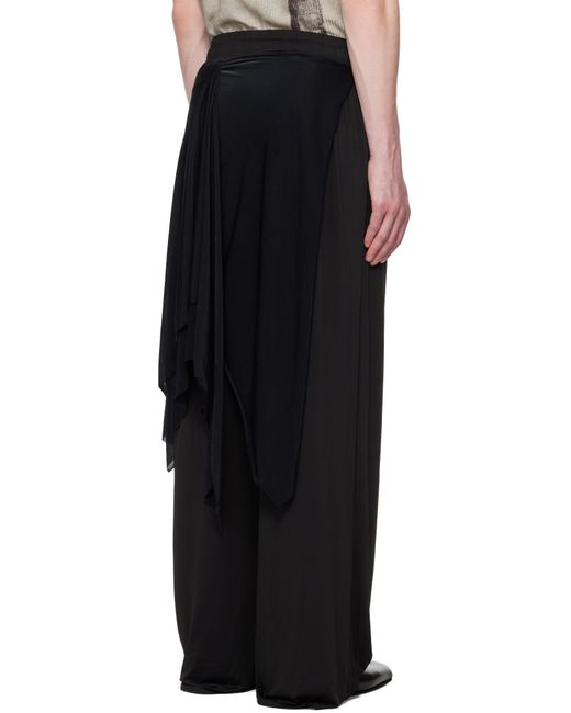 パンツ DIESEL P-Frizza-Plain P-FRIZZA-PLAIN Draped pants in fluid jersey｜ブラック