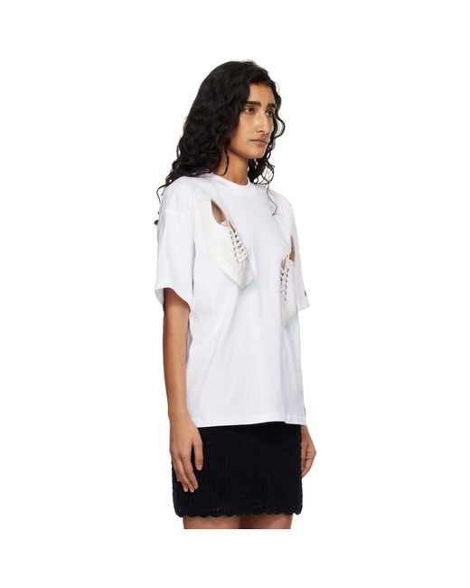 Moschino White Organic Cotton Jersey T-Shirt