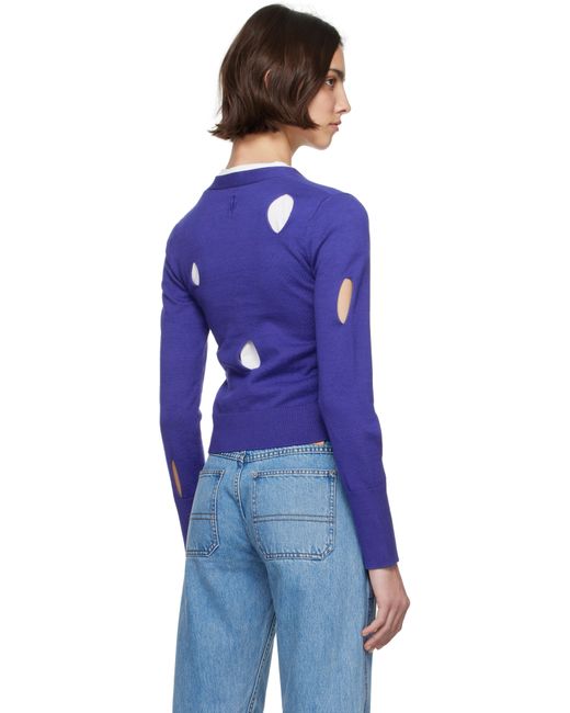 J.W. Anderson ネイビー Slit カーディガン Blue