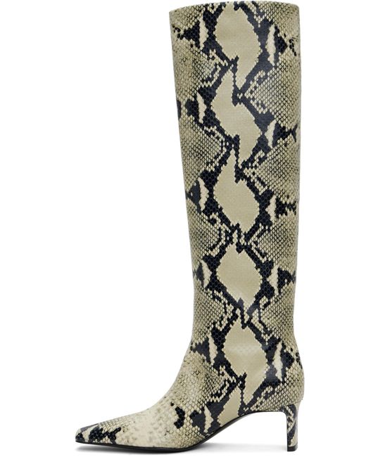 Khaite Multicolor Khaki Ona Knee-High Boots
