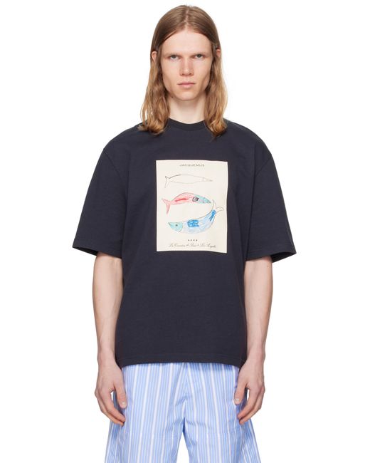 T-Shirt Marino Bleu Marine Jacquemus pour homme en coloris Blue