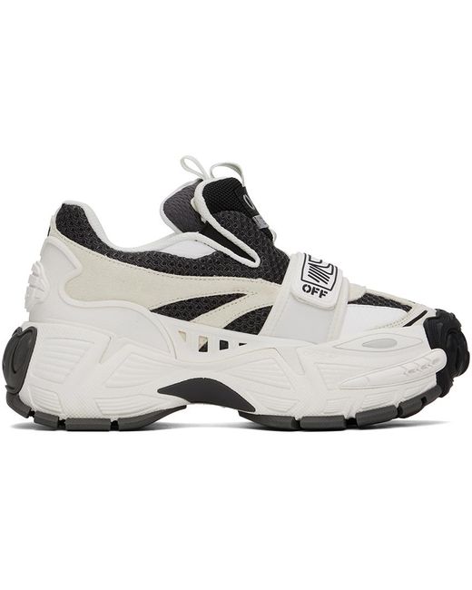 Off-White c/o Virgil Abloh White & Black Glove Slip On Sneakers