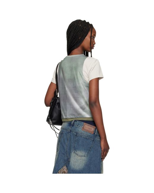 ANDERSSON BELL Black Washed Printed Layered T-Shirt